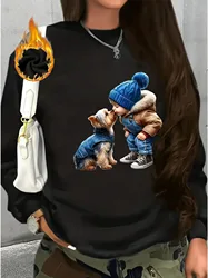 Loose Sweatshirt Casual Long Sleeve Women Autumn and winter  Comfortable Pullover Crewneck Loose Female Clothes