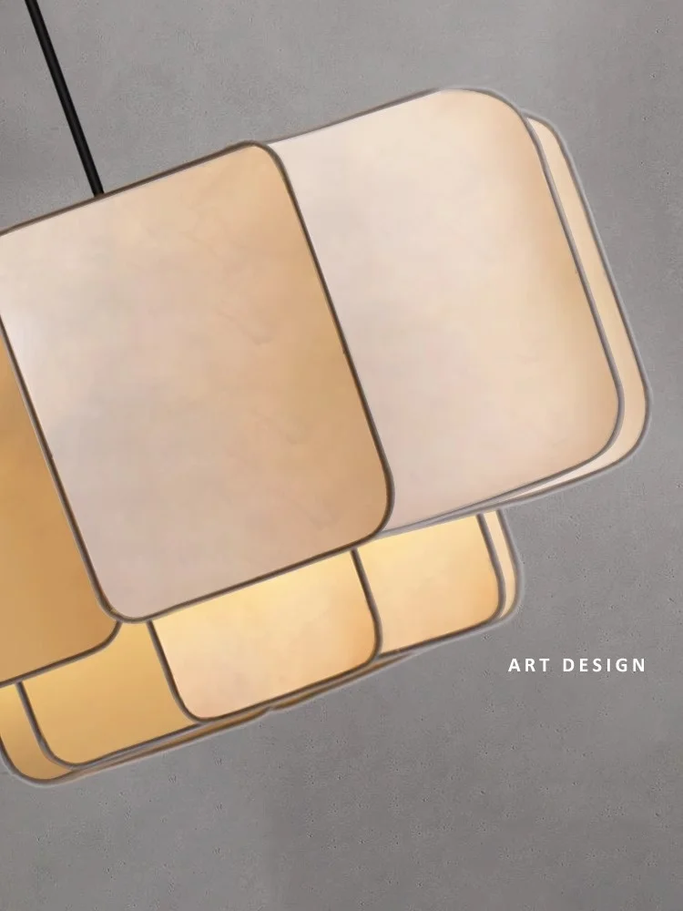 

Скандинавские подвесные светильники в стиле Ваби-Саби для лестниц, потолочные люстры для гостиной и спальни, декоративное освещение, домашние светильники и светильники-подвесы