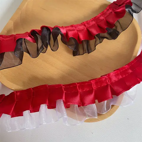 Kırmızı Siyah Kırmızı Dantel Koleksiyonu Destekleyici Fan DIY El Yapımı Dekorasyon Dantel Malzemesi Kumaş Bar Ağrı Paketi