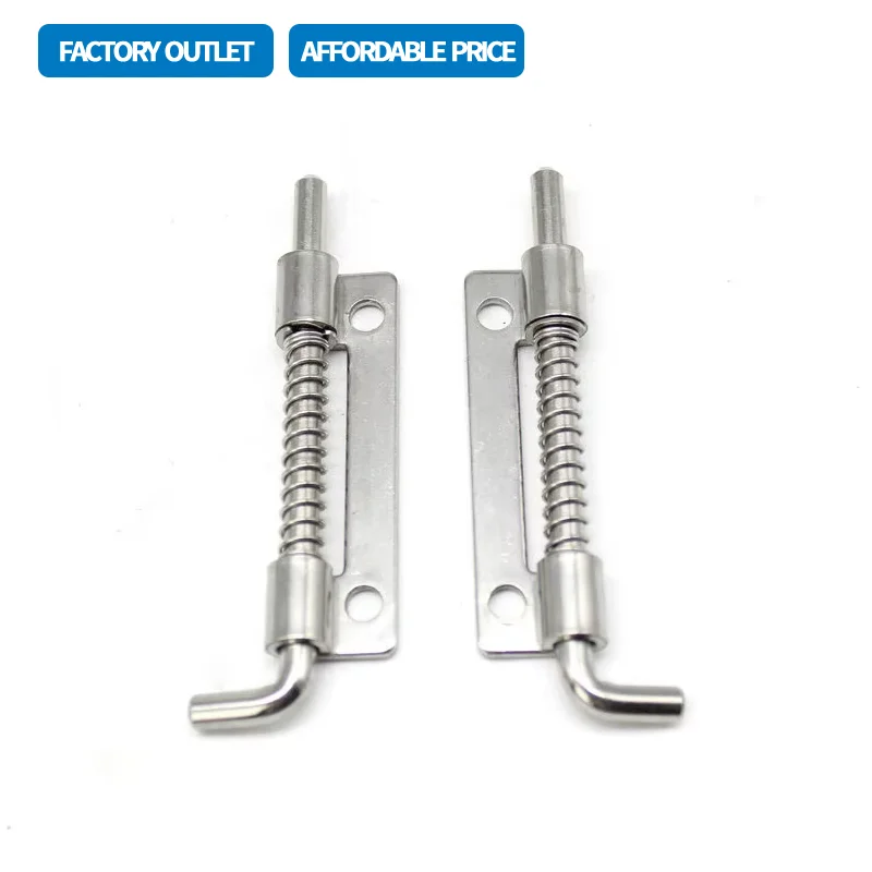 (12 Pieces) 304 Stainless Steel With Spring Concealed Hinge Suitable For Industrial Equipment Door And Cabinet Door Latch