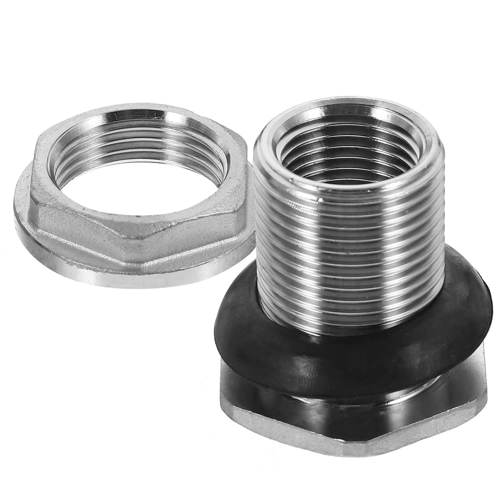 

Bulkhead Water Tank Connector 1 2 Inch Stainless Steel Threaded Bulkhead Fitting Corrosion Resistant for Water Tanks
