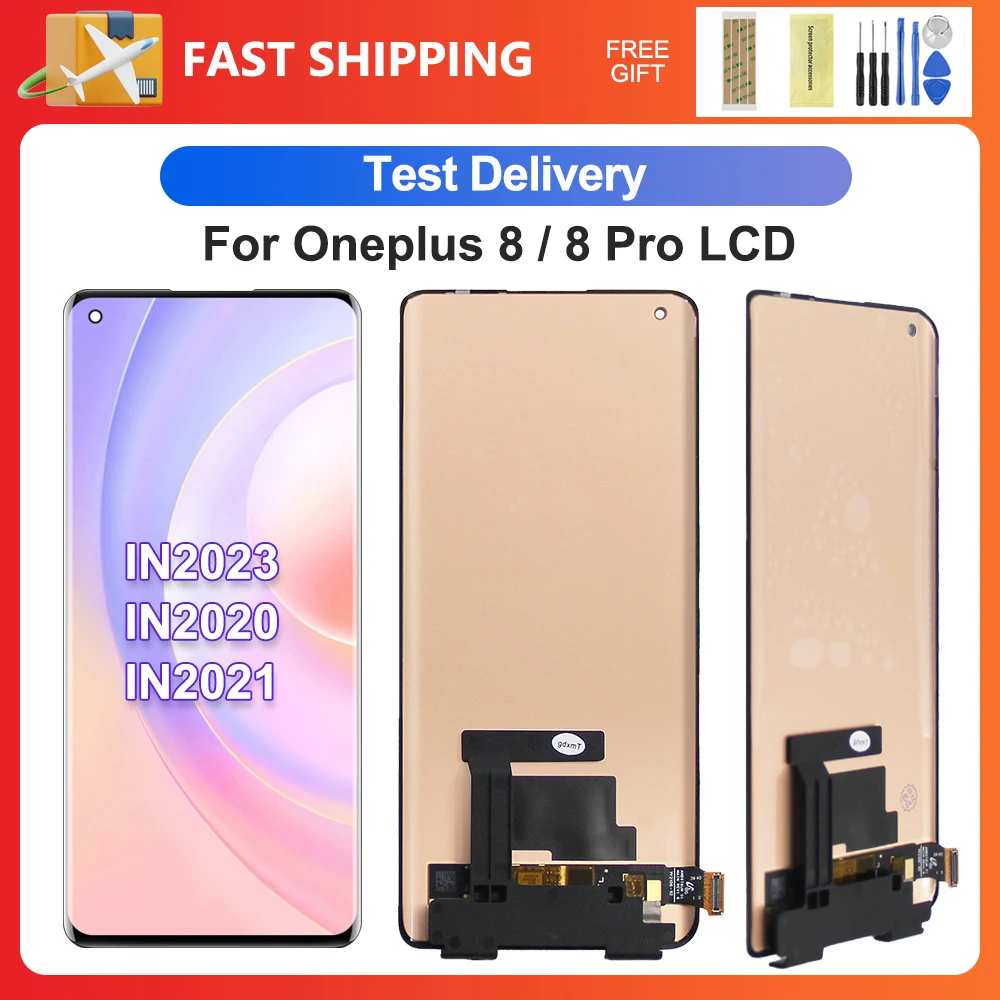 OEM For OnePlus 8 Pro For OnePlus 8 1+8/8Pro IN2013 IN2017 IN2023 LCD Display Touch Screen Digitizer Assembly Replacement