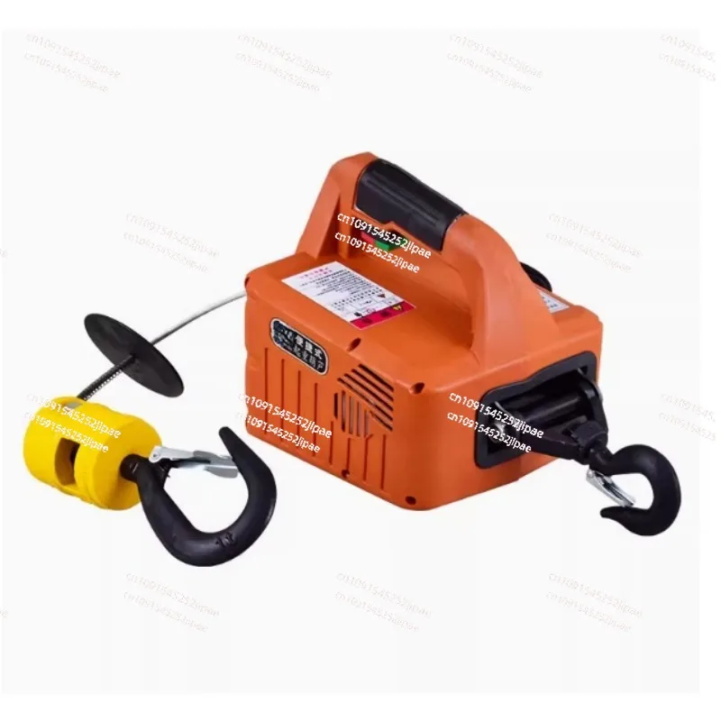 220V/110V Upgrade Electric hoist Portable electric hand winch traction block electric steel wire rope lifting hoist towing rope