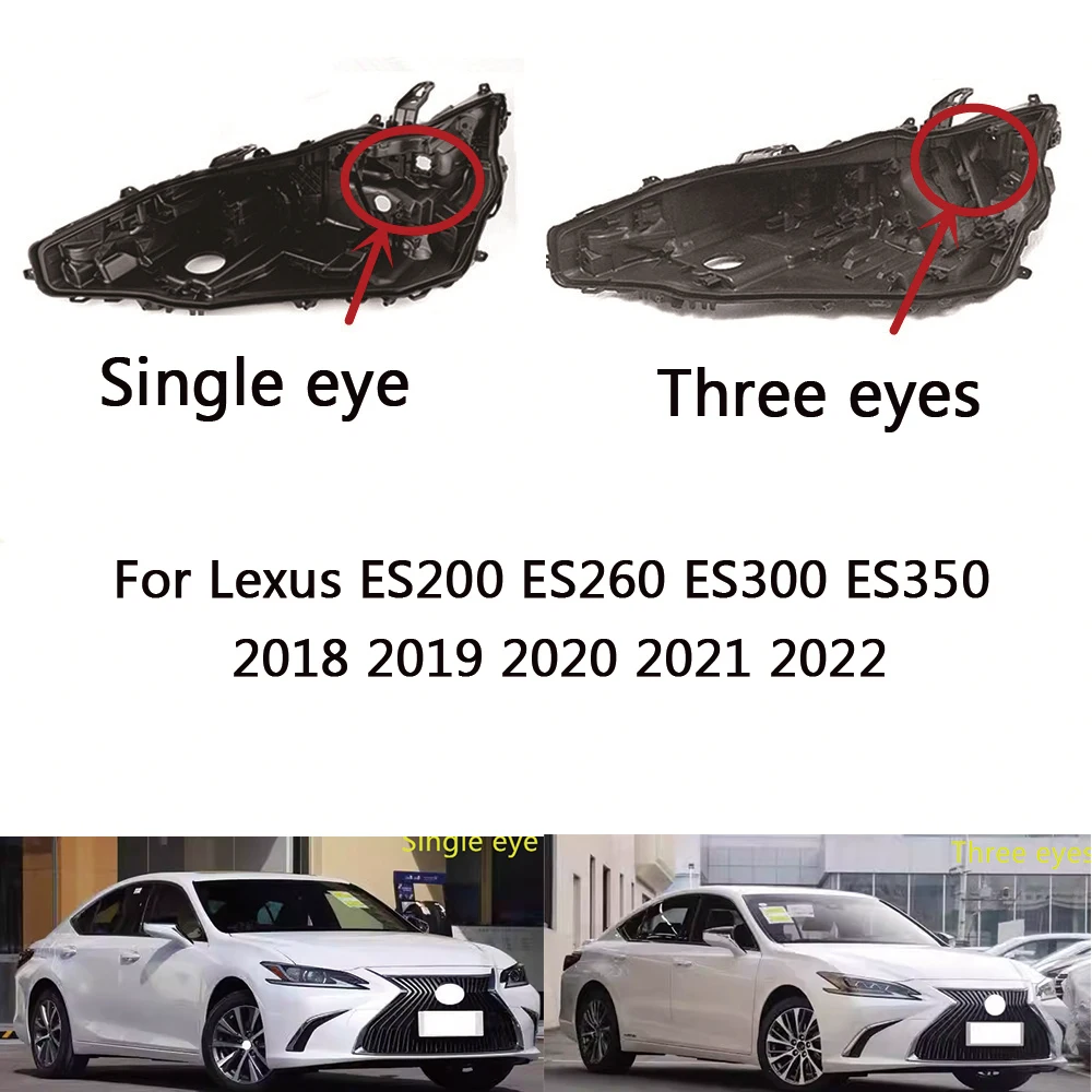 

For Lexus ES200 ES260 ES300 ES350 2018 2019 2020 2021 2022 Headlight Base Headlamp House Car Rear Base Auto Headlight Back House