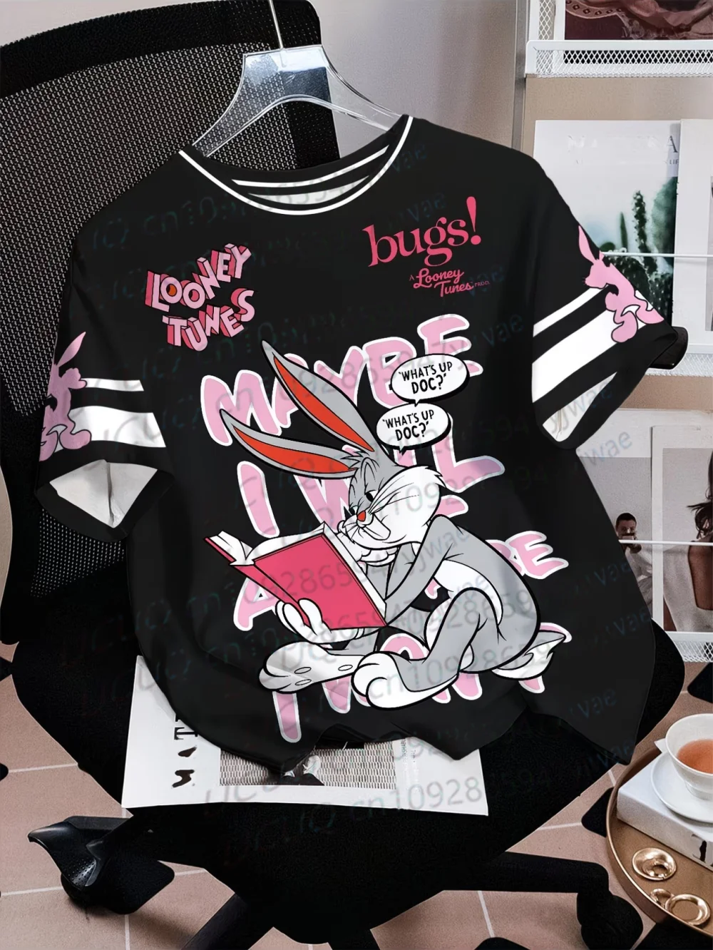 Boy's Women's Cartoon Rabbit Print Short Sleeve 3d Print Summer Cute Sport Tops Parent-child Men's Women's T-shirt