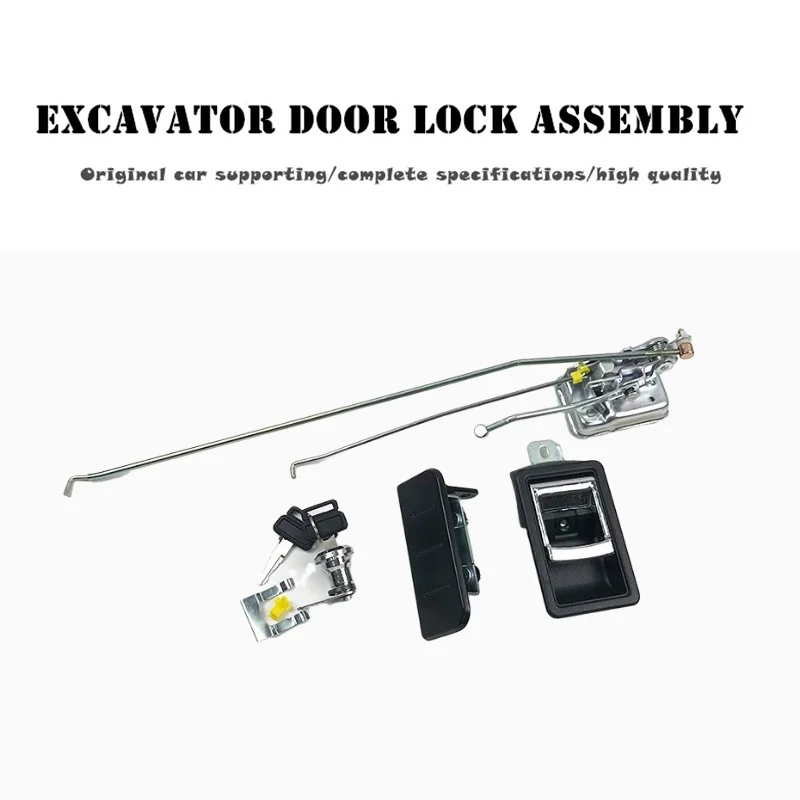 

For Doosan Daewoo Excavator DH80 150 220 225 258 300-5 Cab Door Lock Assembly Lock Block Cylinder Internal and External Handle