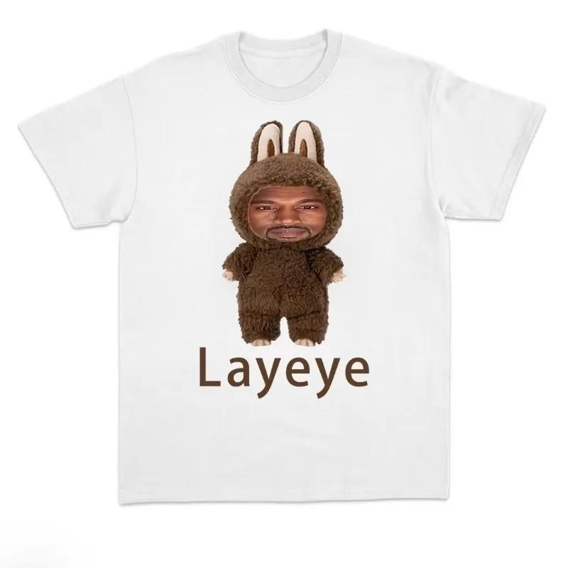 

Kanye West's Layeye T Shirt Summer Cotton T Shirts for Male Harajuku Aesthetic Print Tee Shirt Short Sleeve Vintage Tees Tops