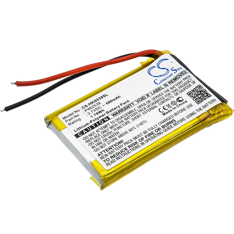 

Li-Polymer Wireless Headset Battery for Harman/Kardon, 3.7V, 480mAh, Compatible Models: SOHO