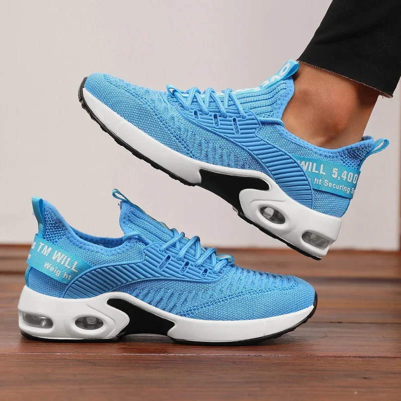 2026 Neue Herren Blaue Dämpfungs-Sportschuhe Atmungsaktive Mesh-Laufschuhe Leichte Rutschfeste Sport-Walkingschuhe – Detail 2