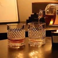1PCS Whiskey Glass, Old Fashioned Rocks Glasses Tumblers, Glassware for Cocktail Scotch, Bourbon, Gin, Voldka, Brandy