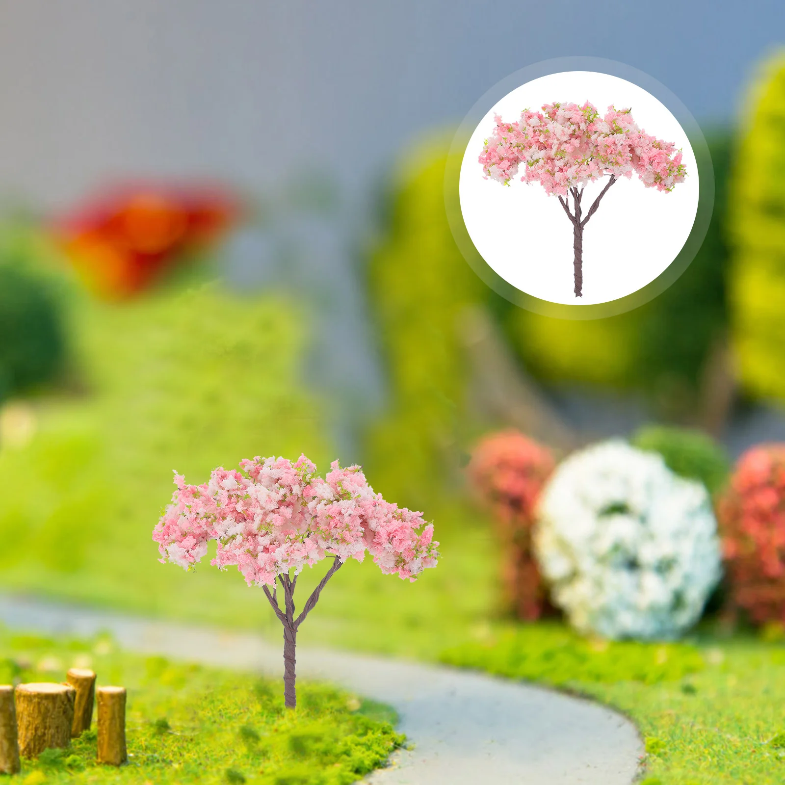 10 Pcs Artificial Tree Model Terrarium Mini Sand Table The Flowers Landscape Plant Decor