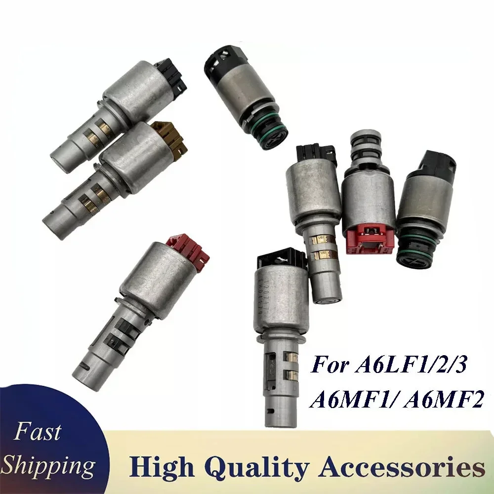 8PCS 6 Speed Solenoid Kit A6LF1/2/3 A6MF1 A6MF2 Automatic Transmission Solenoid Kit For Hyundai Kia Chevrolet Ix35 I30