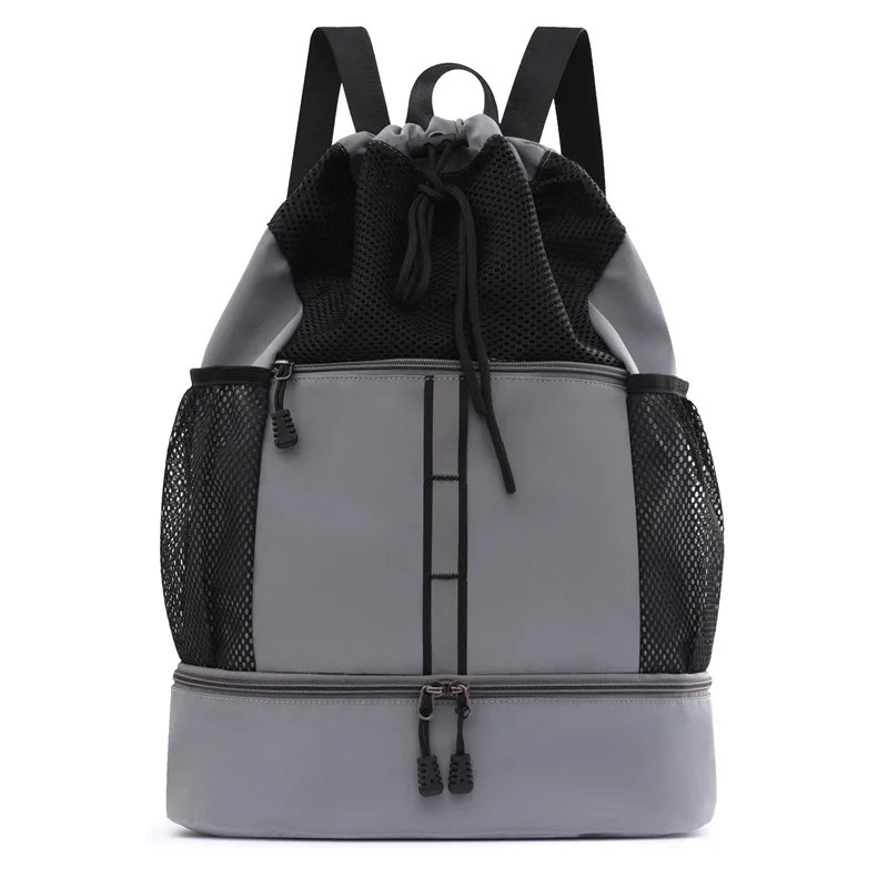 

Women Drawstring Backpack Dry Wet Separation Large Capacity Swimming Fitness Bag Basketball Sports Travel Shoulder Bags XA903H