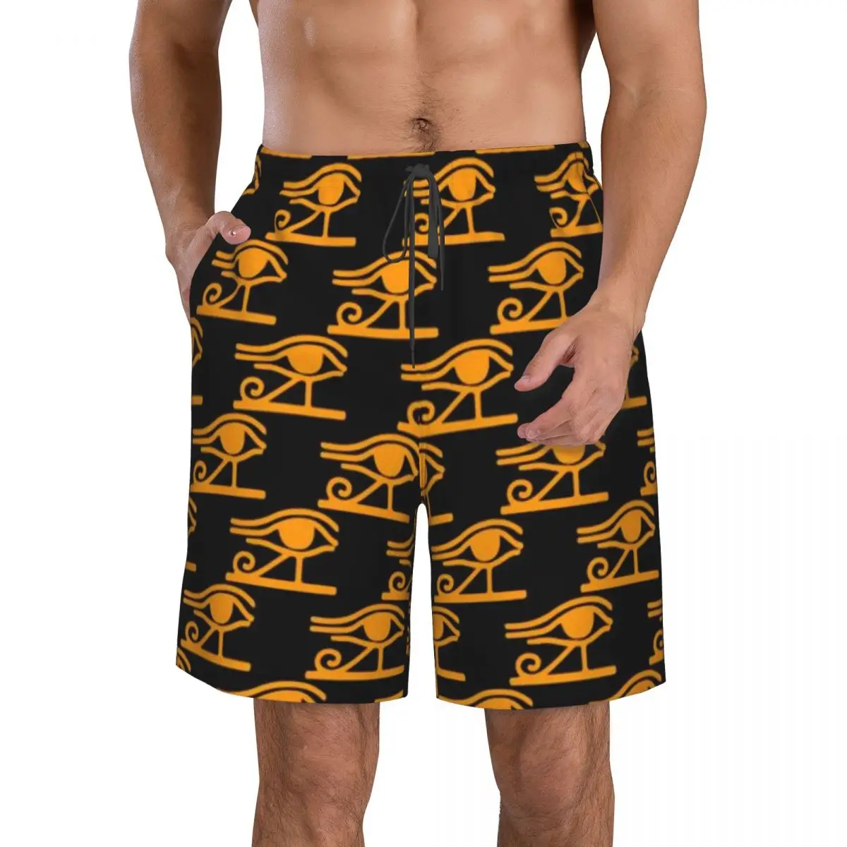 Men Beach Short Quick-drying Swimming Trunk Egyptian Eye Of Horus Swimwear Swimsuit Bathing Shorts