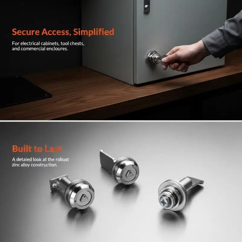 22mm 304 Stainless Steel Power Distribution Cabinet Panel Cam Lock For Tin Box Installation