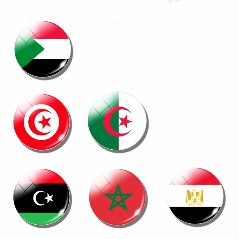 Refrigerator Magnetic Stickers  People's Democratic Republic of Algeria Flag  Glass  North African countries  30MM