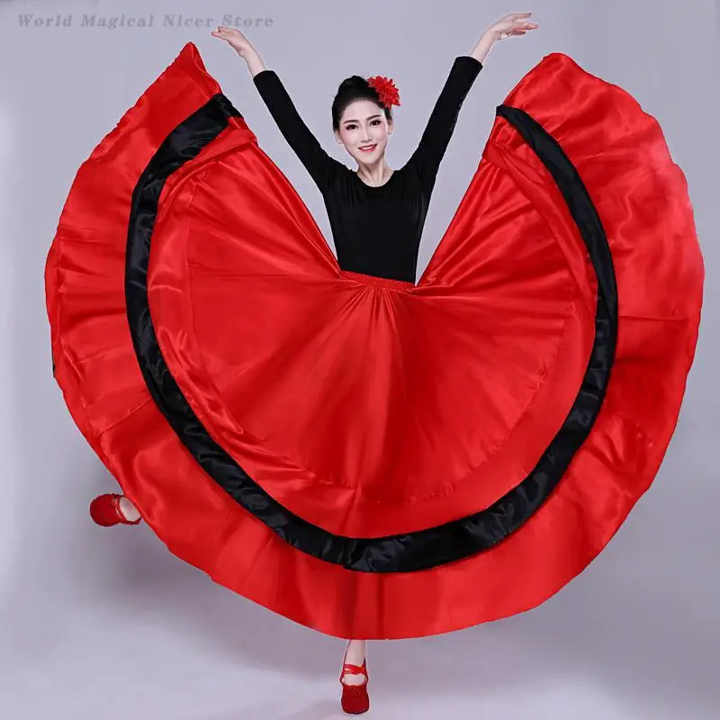 Große Schaukel Ballett Bauchtanz Rock Frauen Zigeunertänzerin Praxis Tragen Spanisch Tanz Kostüm Flamenco Tango Klassische Röcke