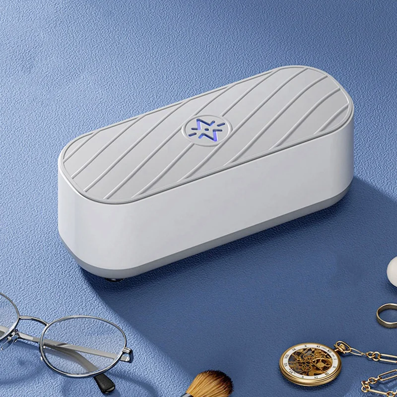 Recarregável Máquina De Limpeza Ultrassônica, Óculos De Jóias Escova, Dentaduras UV Cleaner, Vibração De Alta Freqüência, Wash Cleaner