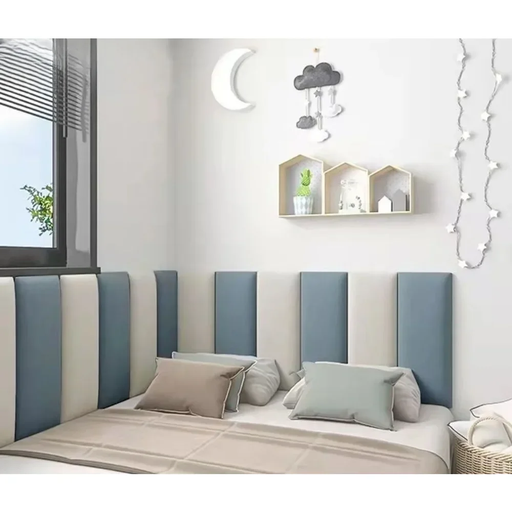 Technology Cloth Bedside Wall Tatami Soft Bag Headboards Wall-mounted Kids Room Three-dimensional Self-adhesive Collision