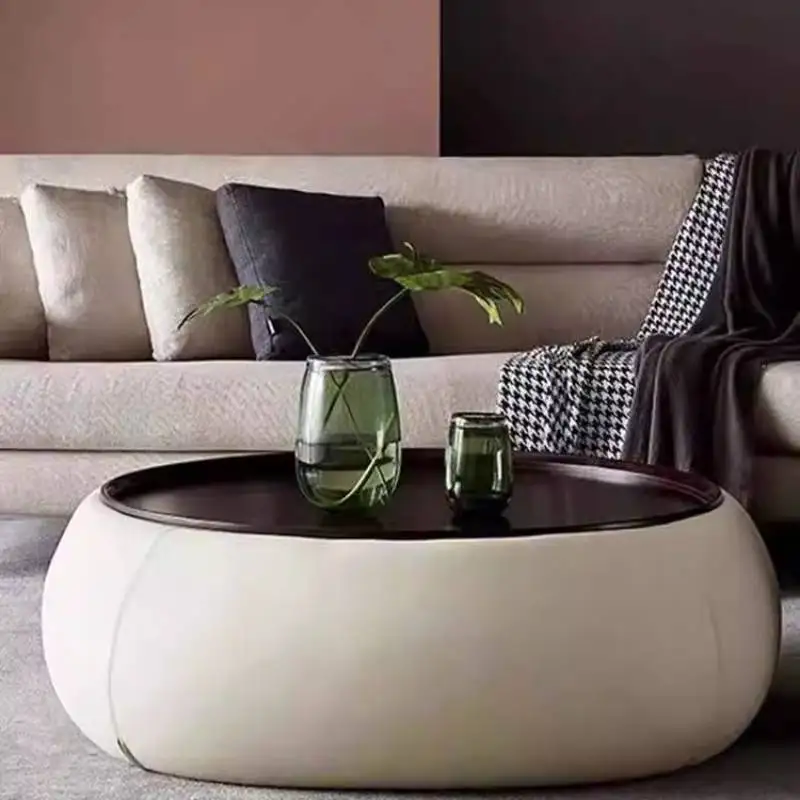 

Japanese Round Coffee Tables Living Room Modern Low Storage Coffee Table Decor White Designer Mesa De Centro Sala Furniture Home