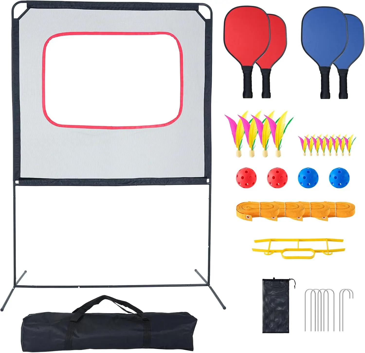

Portable All-in-1 Set for Pickleball Badminton Net Tennis for Backyard Fun Games Accessory Equipment