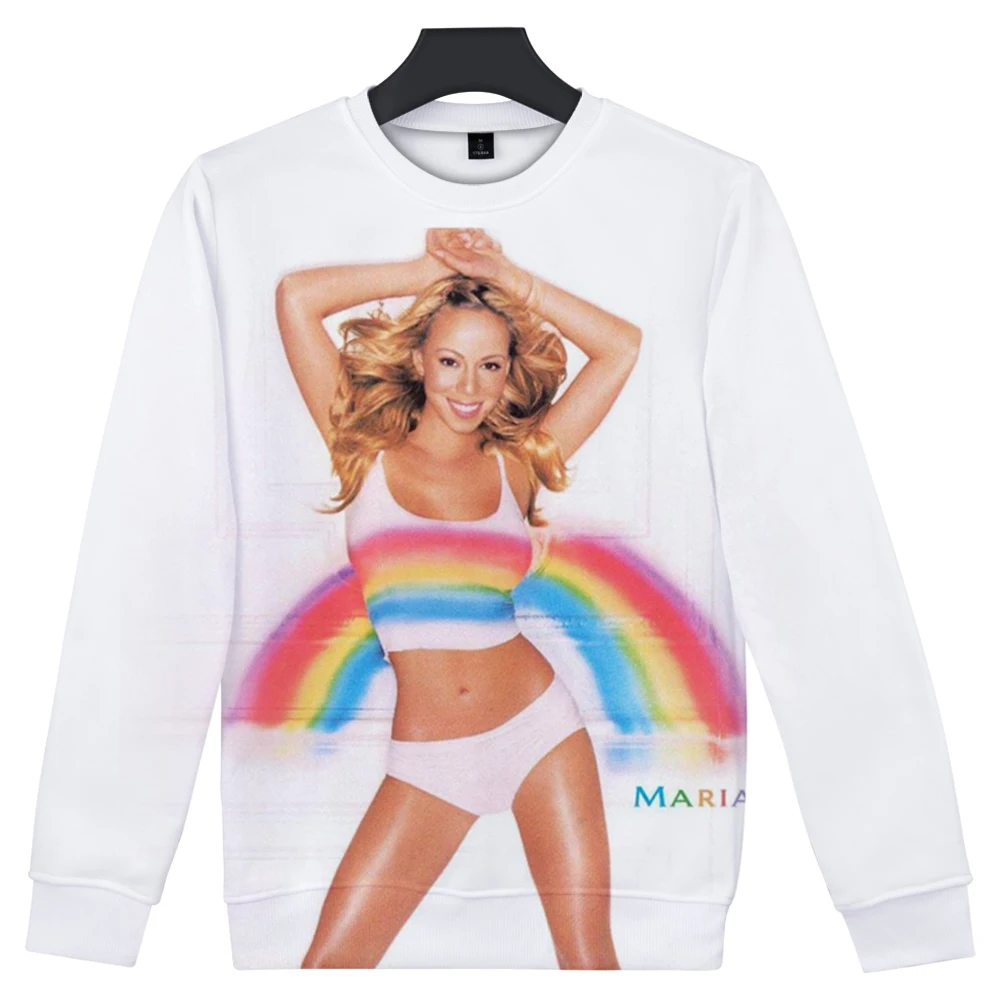 

Mariah Carey Sweatshirt 3D O-Neck Men/Women Long Sleeve Unisex Outwear Harajuku Streetwear American Singer Fashion Clothes