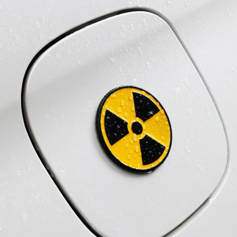3D Metal Nuclear Radiation Biohazard Warning Car Emblema Tronco Adesivo Per Finestre Divertimento Sticker Auto Styling Accessory