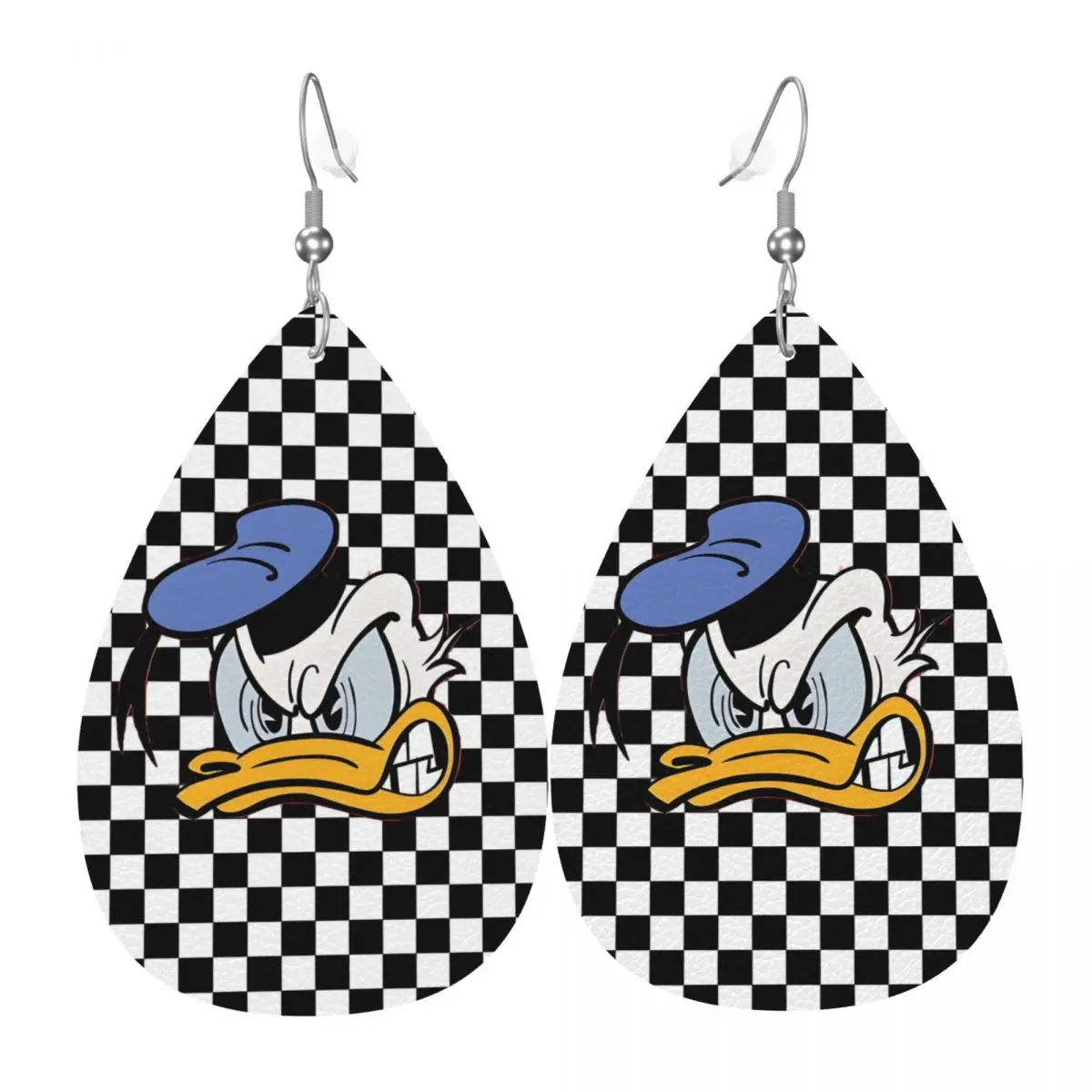 

Кожаные серьги-подвески с Дональдом Даком для женщин, модные, забавные, мультяшные, на День святого Валентина