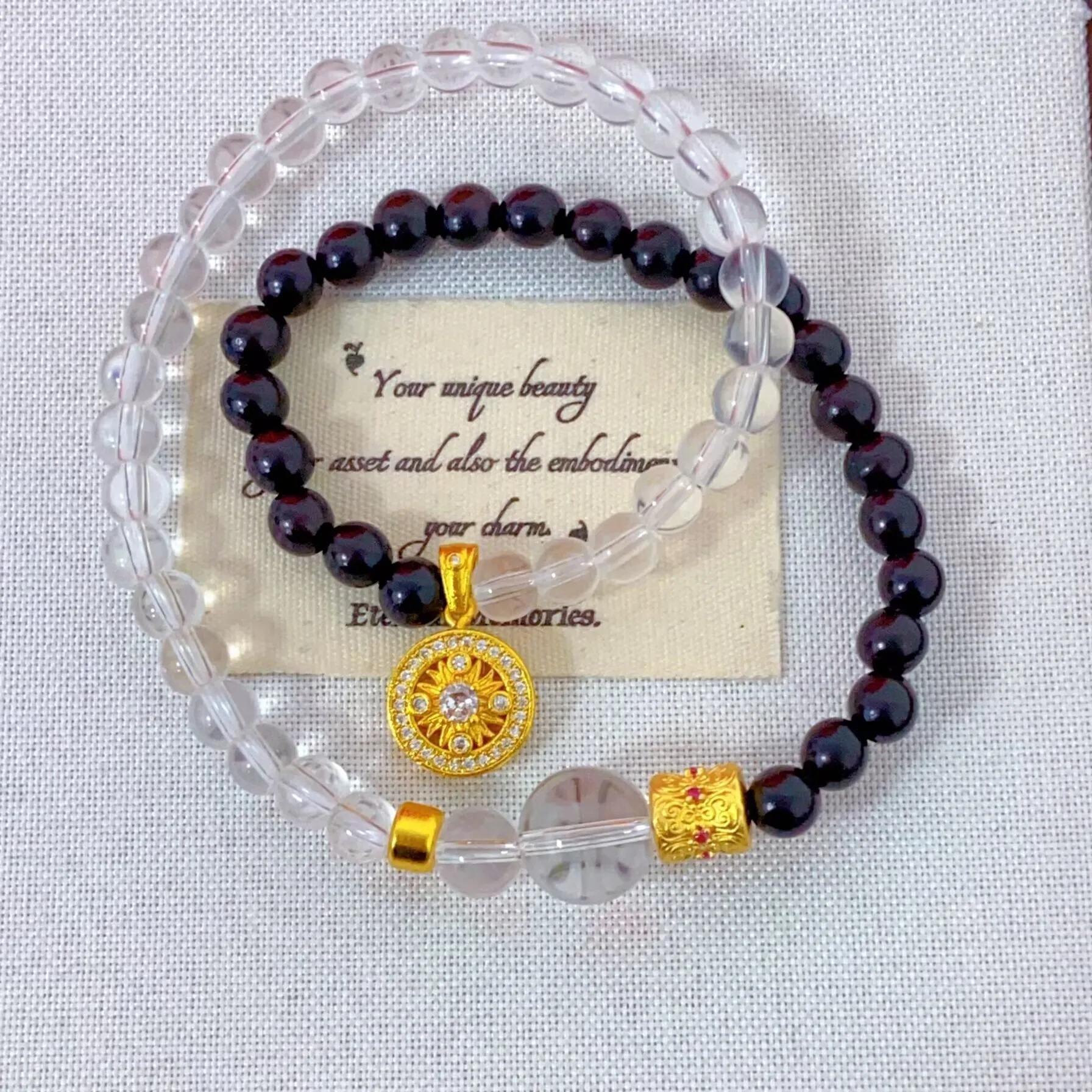 

Покрытие из натурального золота, сохраняющий древний песок, золотой тотем, солнцезащитное ведро, браслет из бисера, простой темпераментный многослойный подарок для девочек