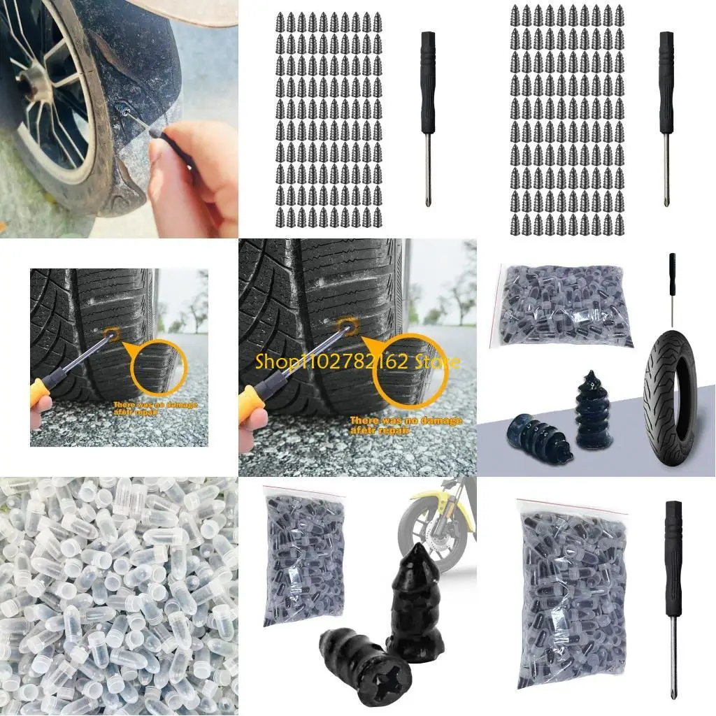 

547B 100pcs Vacuum Tire Repair Nails Tire Puncture Repair for Motorcycles & Bicycles