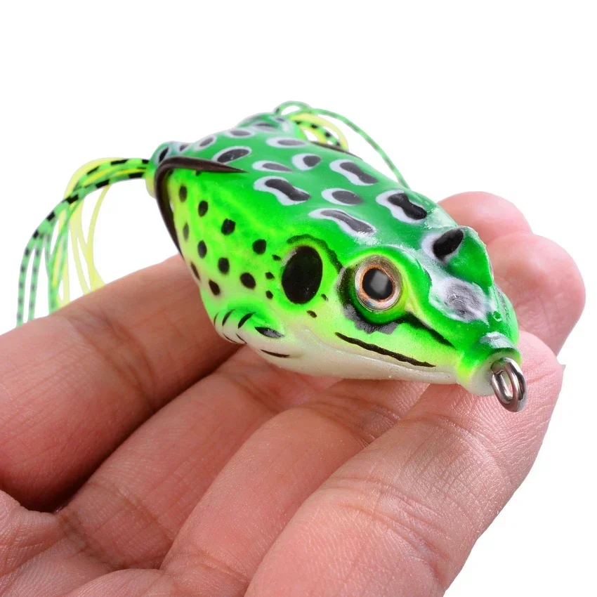 Aorace 5g-15g Frog Soft Fishing Lures Double Hooks Top water Ray Frog Artificial Minnow Crank Bait Silicone Artificial Wobbler