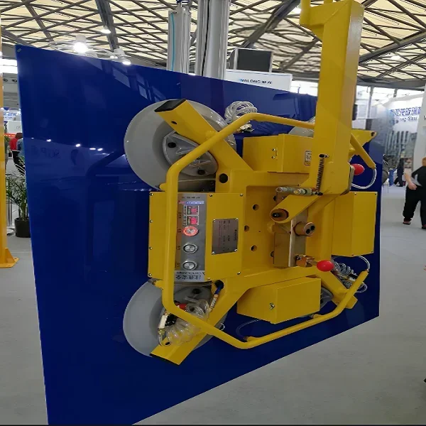 رافع رافعة زجاجية مزدوجة مفرغة، مصاصة مصعد صفراء لآلات صنع النوافذ والأبواب