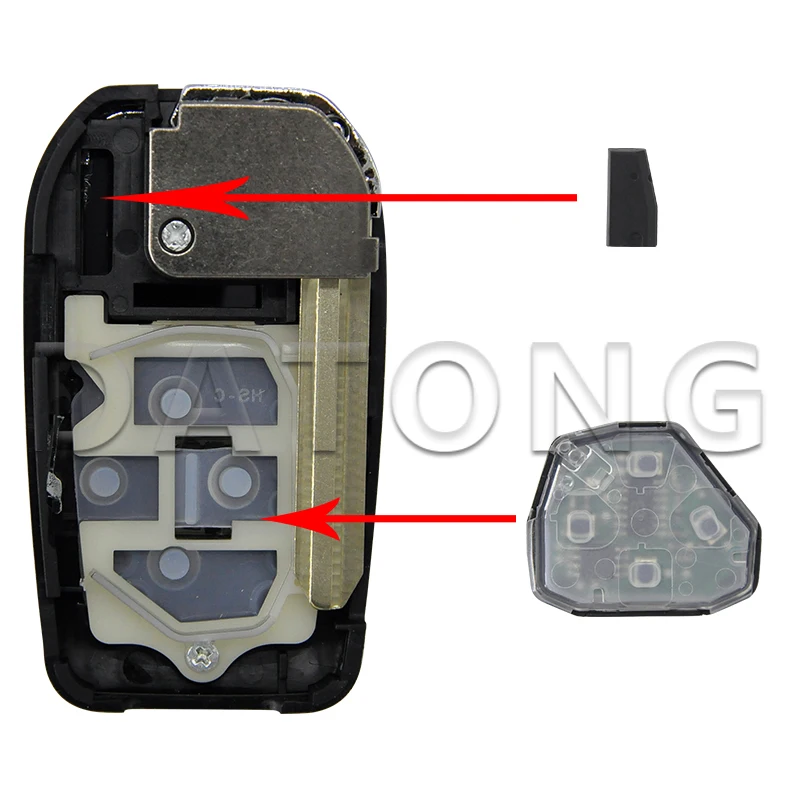 Datong World Modified Flip Car Remote Key Shell Case For Toyota Camry Corolla Avalon Matrix RAV4 Venza Yaris