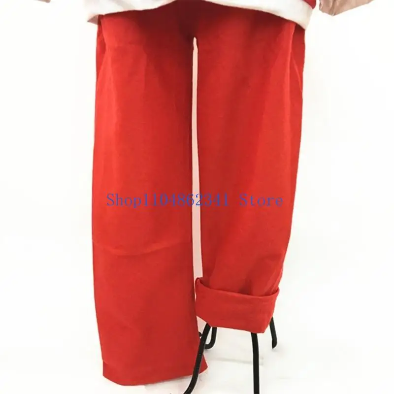 5asd عيد الميلاد الرجال سانتا كلوز زي مضحك السيرك المشاغب المهرج موحدة تأثيري 5 قطعة