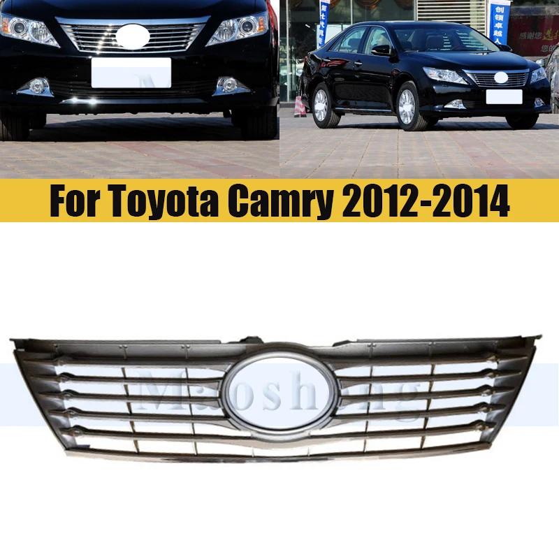 

Передняя хромированная решетка радиатора для Toyota Camry ACV51 2012-2014, бампер, решетка, маска, средняя сетка, гоночные грили, автоматическая решетка