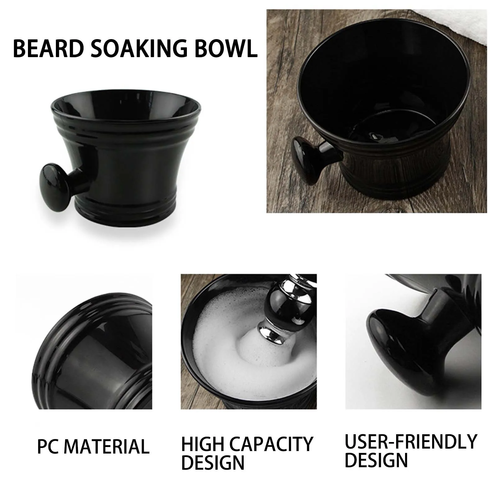 Black Shaving Bowl Foam Shaving Soaps Cream Cup Shaving Supplies