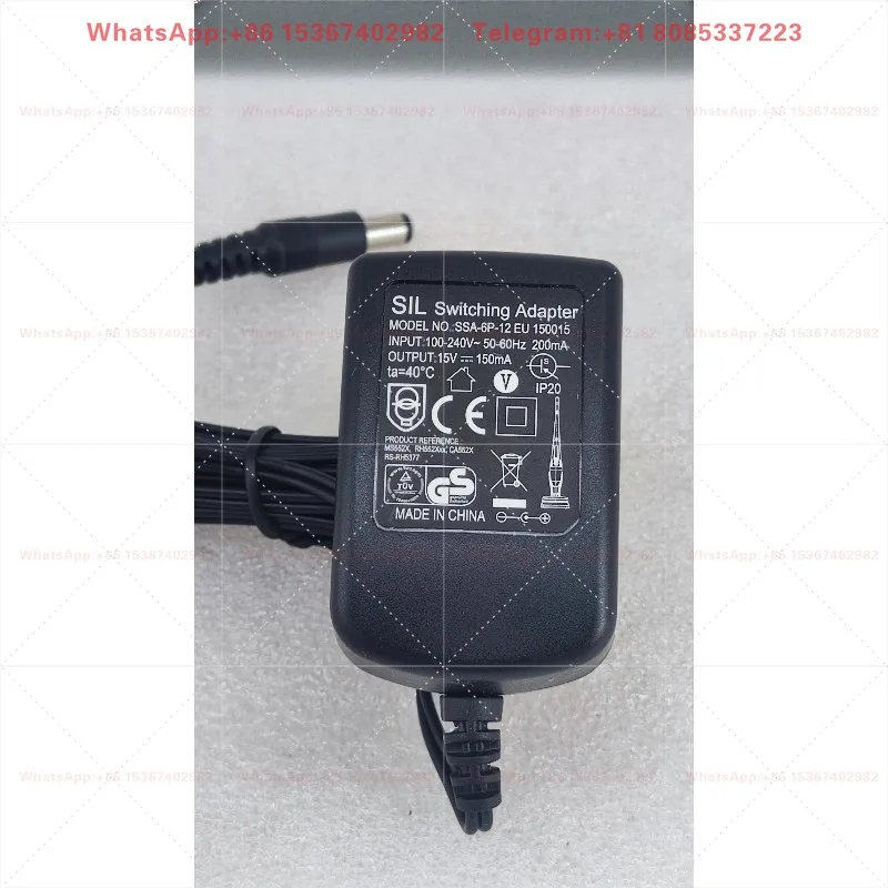 10Pcs 15v150MA charger, power adapter, new European 5521 interface