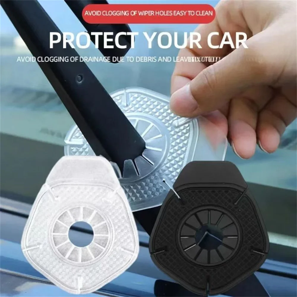 

2Pcs Universal Car Windshield Wiper Arm Hole Protective Cover Silicone Wiper Bottom Prevent Debris Leaf Falling Dustproof Pad