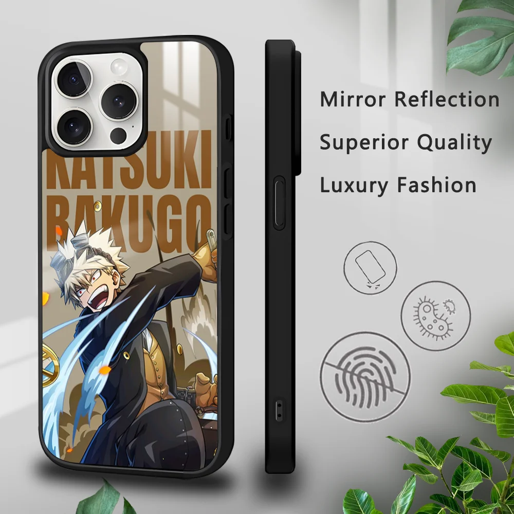 MHA B-Bakugou K-Katsuki Phone Case For iPhone 16 15 14 13 12 11 Pro Xs Max Mini Plus Celulares Hard Funda