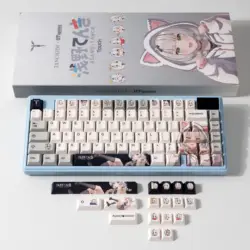 XVX Asano tanch Anime Keycaps Cherry Profile Dye Sub Kawaii Keycaps PBT 167 Keys Cute Key Cap Set for Gaming Mechanical Keyboard