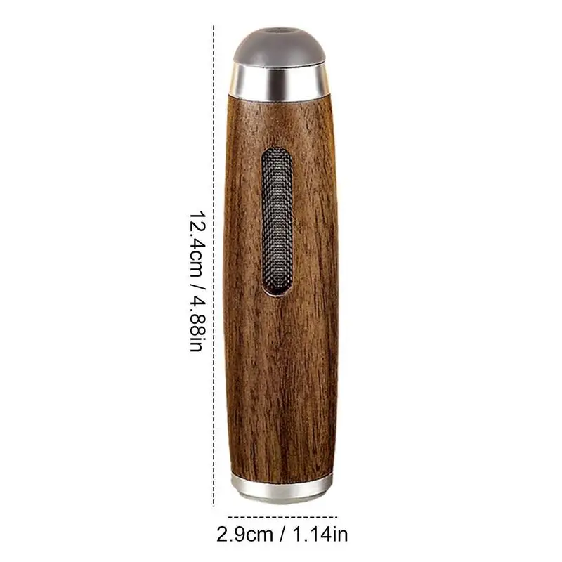 Mini Handheld Ashtrays Anti Soot-flying Cigar Cover Walnut Wood Cigar Holder Ash Organizer For Car Driving Ashtray Cigar Holder