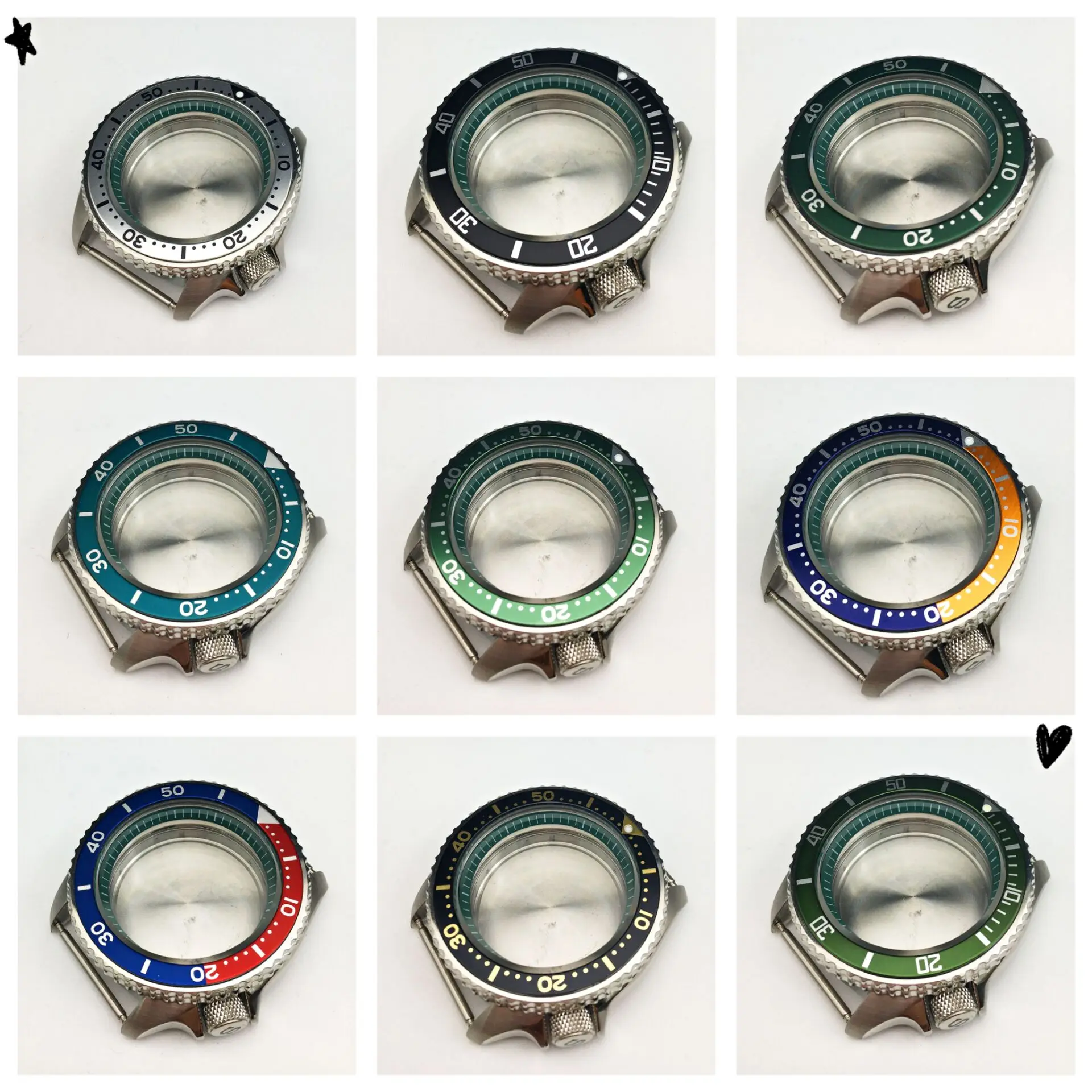 

42MM NH35 Case Suitable For NH36/4R36A Movement Watch Men's Stainless Steel Case Watch Accessories SK007 SKX008