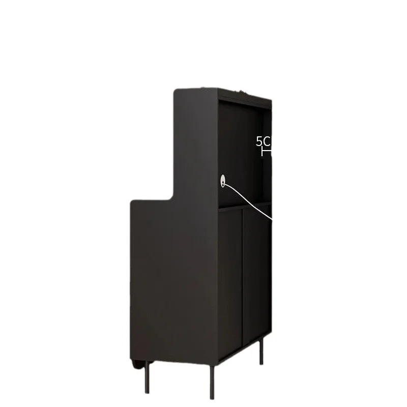 

Solid wood dining side cabinet integrated against the wall Living room cup storage cabinet Tea cabinet