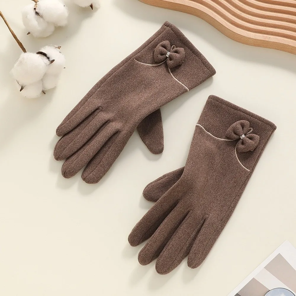 

New Plush Winter Gloves Warm Full Finger Touch Screen Gloves Touchable Screen Coldproof Skiing Gloves Girls