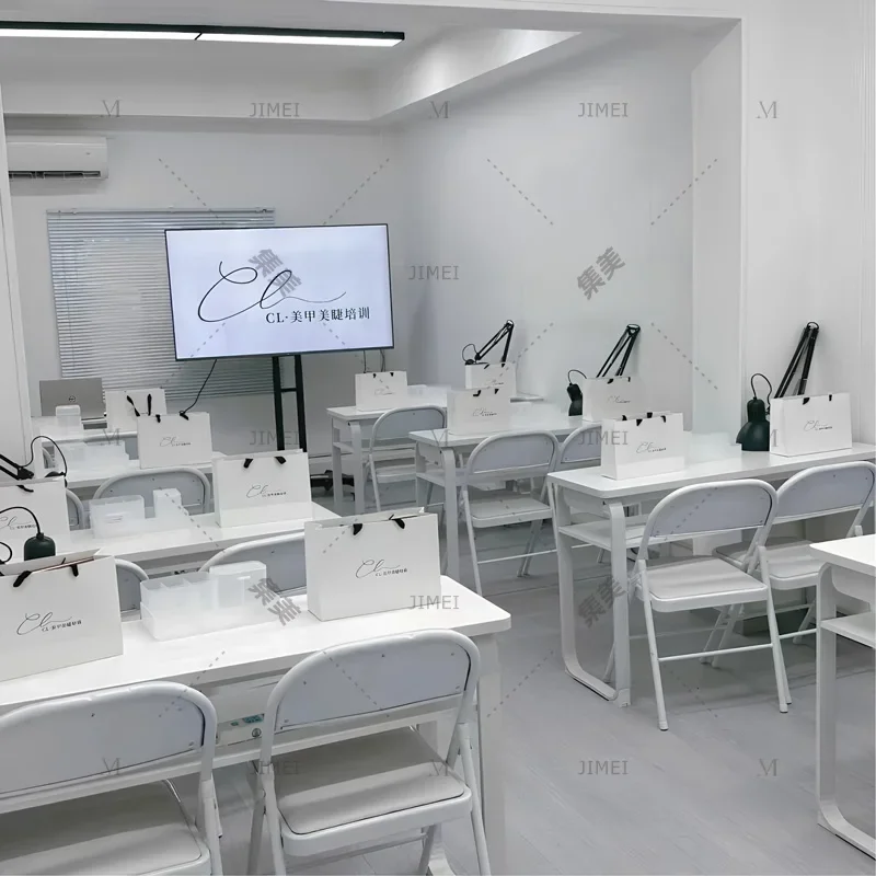 

Cleaning Aesthetic Nail Desk White Makeup Reception Mesa Manicure Table Modern Nordic Tavolo Per Unghie Nails Salon Furniture