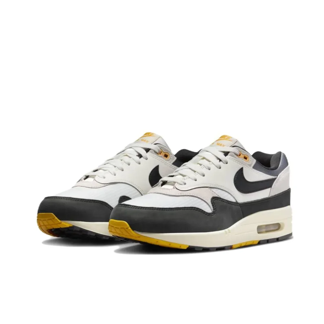 أحذية Nike AIR MAX 1 Low للرجال والنساء أحذية رياضية شتوية دافئة قابلة للتنفس أحذية رياضية مريحة ويمكن ارتداؤها باللونين الأبيض والأسود