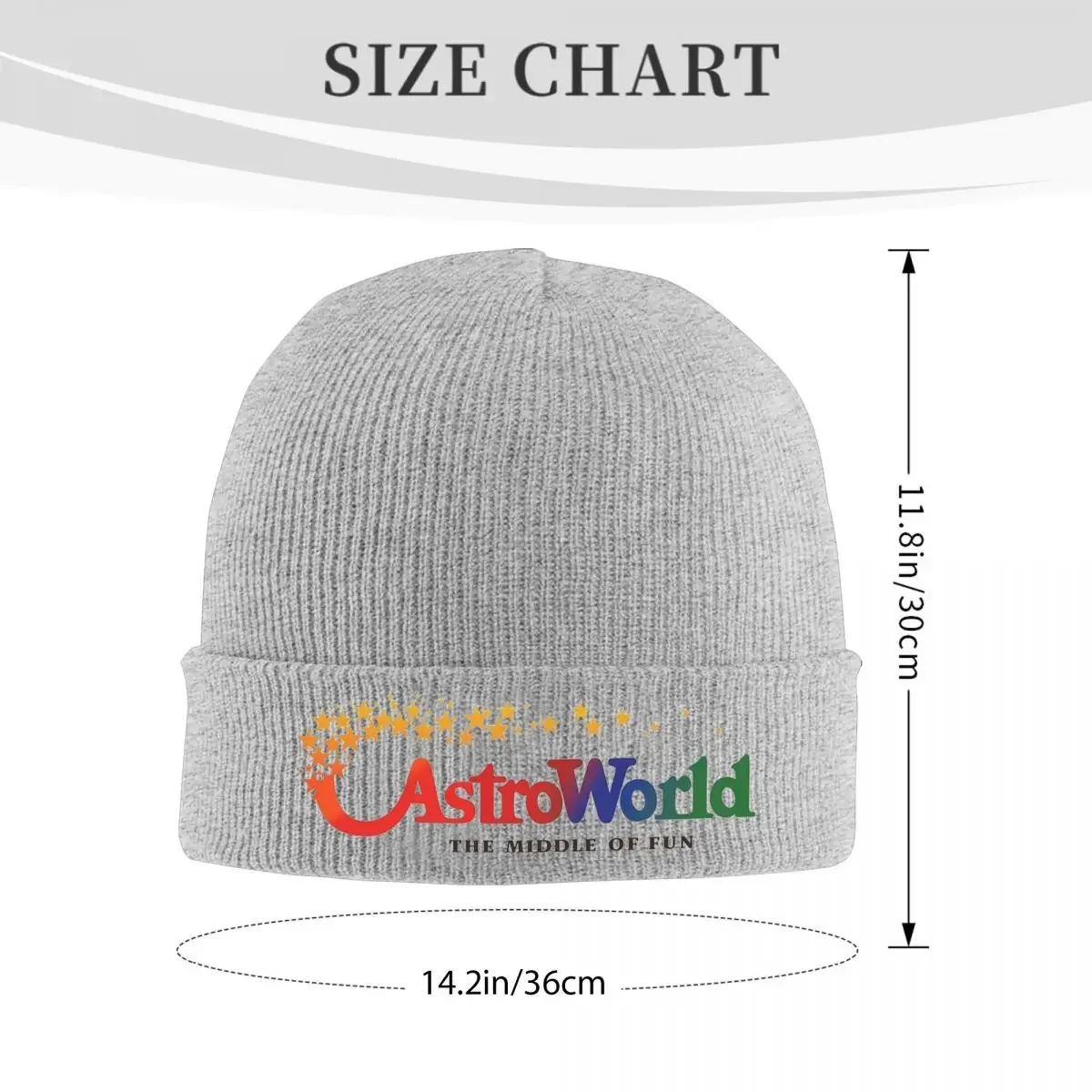 AstroWorld Logo And Symbol Beanie Hats Funny Caps Female Male Gym Knitted Hat Autumn Design Warm Beanie Hat