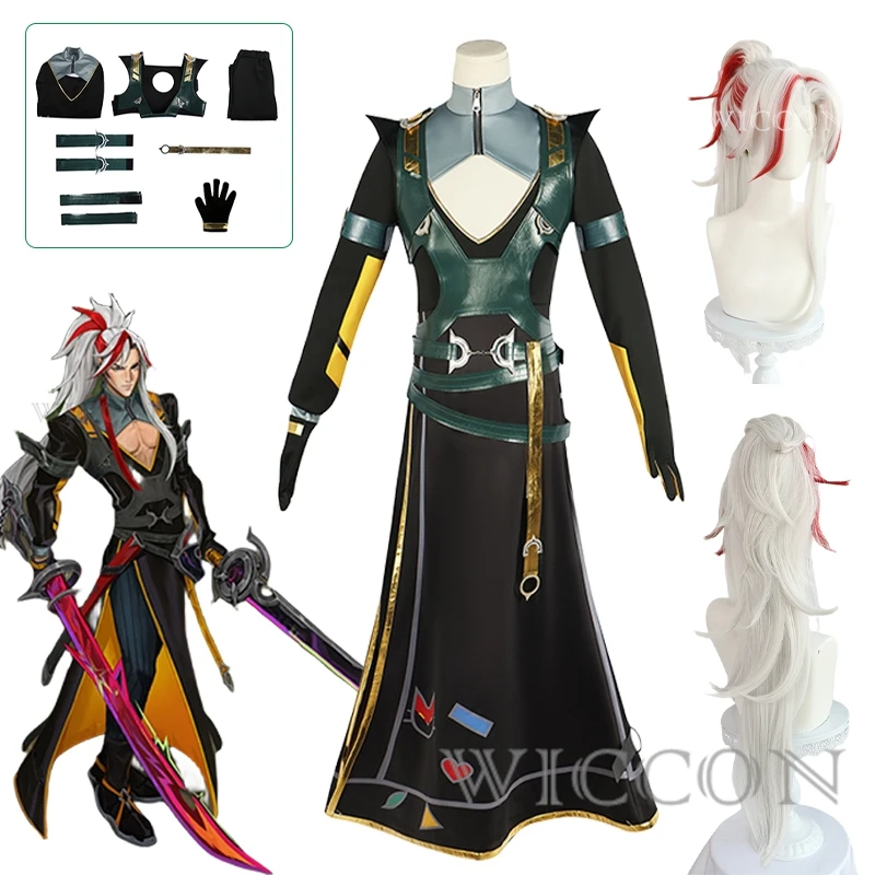 Spiel lol Heart steel Yone Cosplay Kostüm Yone neue Haut Cosplay Uniform Full Set die unvergessenen Yone Halloween Kostüme für Männer