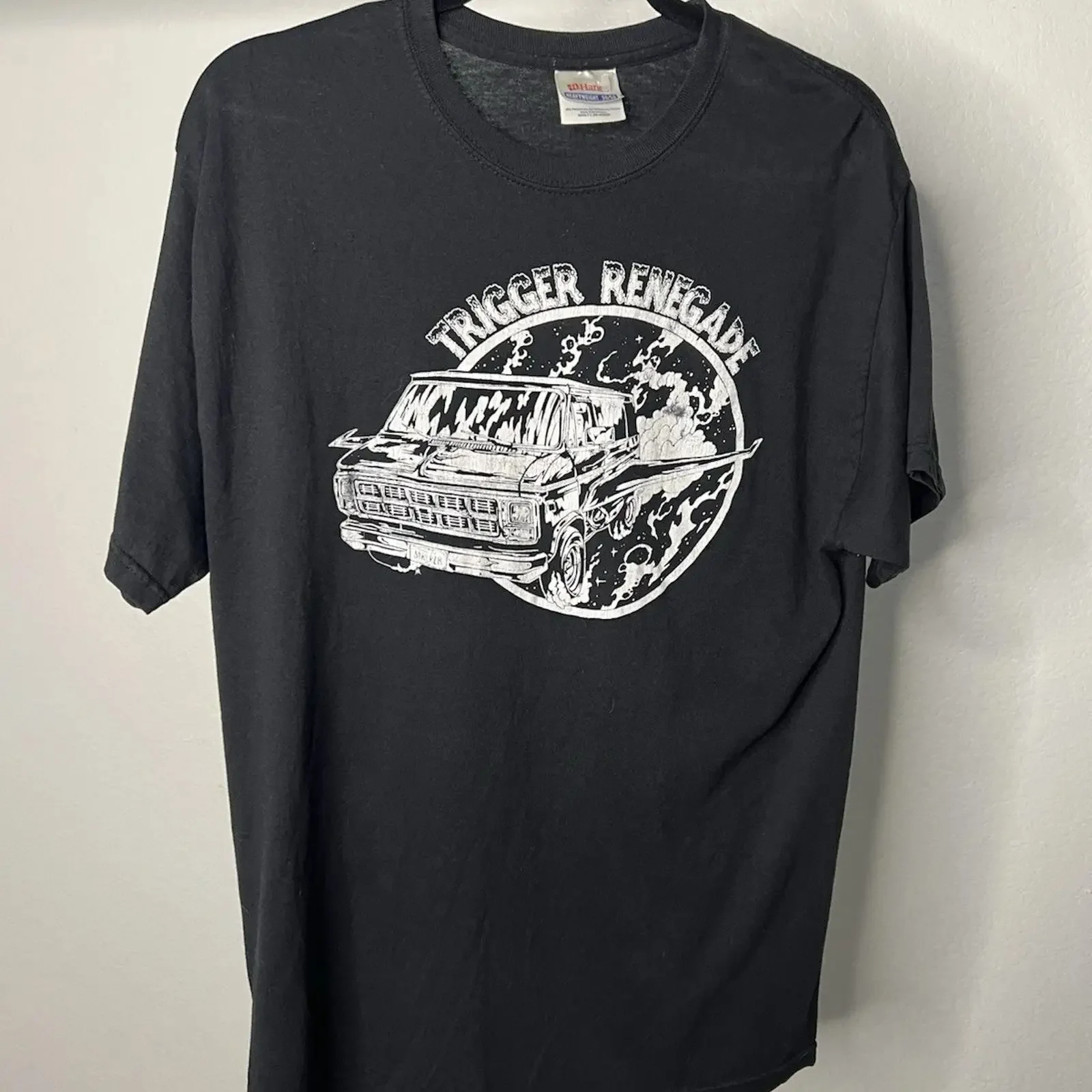Vintage Trigger Renegade Metal Band T Shirt Large vintage Washed Breathable Casual Comfortable graphic Versatile Unisex