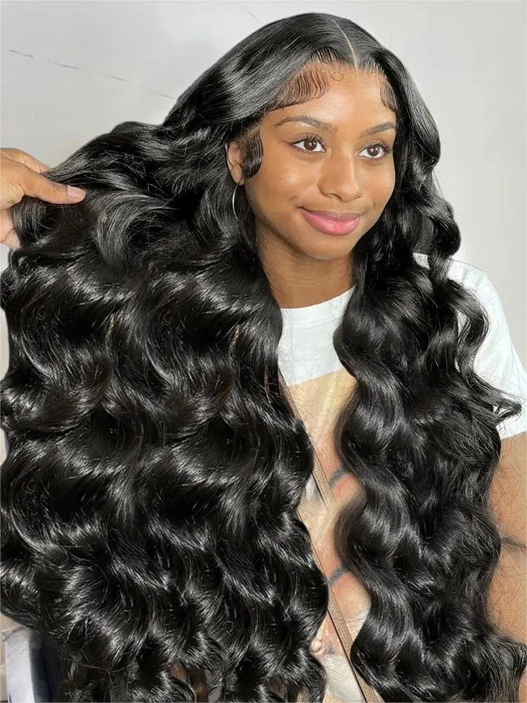 30 40 Inch 250 Density Body Wave Lace Frontal Human Hair Wig Brazilian 13x4 Hd Lace Frontal Human Hair Wigs For Women